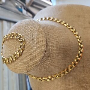 Custome jewelry women necklace & bracelet gold tone